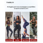 Yvette Leggings de Sport Femme Mesh Opaque Taille Haute | Pantalon de Yoga Doux Respirant Grande Taille Pilates Fitness Voyage G