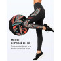 Yvette Leggings de Sport Femmes Imprimé Taille Haute | Opaque,Pantalon de Yoga Non Transparent Doux avec Poches Jogging Fitness