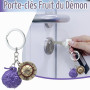 Teegxddy 1 psc Fruit du Démon Pendentif Clé Fruit du Démon Pièce O Devil Cadeau idéal pour les fans Porte Clef Porte Clef Pièce 