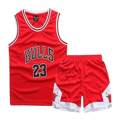 ISOVNUS Maillots De Basketball Débardeur Actif et Ensemble Court pour Garçons 3-15 Ans