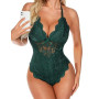 Aranmei Femmes Sexy Snap Crotch Body One Piece Dentelle Babydoll Lingerie Teddy