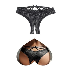 ohmydear String Femme Sexy Chic Ouverte Dentelle Grandes Tailles | Tanga culotte transparent, lingerie élégante, panties tendanc