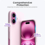 ORNARTO Coque pour iPhone 16 Silicone (Rose) | en Silicone Liquide, Protection Antichoc Complète, Intérieur Doux en Microfibre