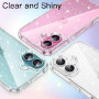 JETech Coque Pailletée pour iPhone 16, Transparent | Design Pailleté Scintillant, Étui Housse Protection Antichoc, Dos Transpare