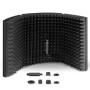 Aokeo Bouclier d'Isolation de Microphone Insonorisant de Filtre Vocal Pliable avec Isolation,Filtre Anti-Pop.Convient au Blue Ye