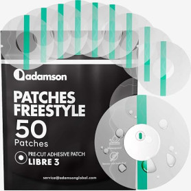 Protection Capteur Diabete x50 - Freestyle Libre 3 - Transparent, Durable, Sans Colle au Centre, Facile à Appliquer et à Retirer