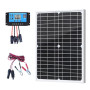 XINPUGUANG Kit Panneau Solaire 20W 12V, Panneau solaire 20W avec câble d'extension de 2 m, Chargeur d'entretien Solaire Portable
