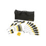 STANLEY Stht0-62113 Set de 42 Tournevis avec Sac Nylon + Tournevis Porte-Embouts + Embouts + magnétiseur - Extrémité de La Poign