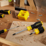 STANLEY Stht0-62113 Set de 42 Tournevis avec Sac Nylon + Tournevis Porte-Embouts + Embouts + magnétiseur - Extrémité de La Poign