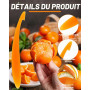 HUVZOR 2 Pièces Plastique Rrange Peeling Machine, Éplucheur Orange de Agrumes Efficace pour Éplucheur les Oranges et Autres Agru
