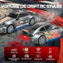 HappyGoLucky Voiture Télécommandée Drift, 1:24 Mini RC Drift Car, 2.4GHz, 4WD, 10-15KM/H, Mini Voiture Télécommandée avec Lumièr