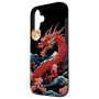 Coque pour iPhone 16 Dragon Esthétique Anime Japon Asie Dragon Japonais