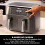 Ninja Air Fryer Dual Zone numérique, Friteuse à air 7,6L DZ300EU | 2 compartiments, 6-en-1, Friteuse sans huile, Croustillant ma