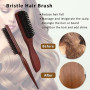 5 Pièces Brosse Plaquante Cheveux, Brosse Poils Sanglier, Brosse Cheveux Poils De Sanglier, Brosse Cheveux pour Cheveux Longs, B
