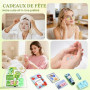 48PC Coffret Beauté Femme,Skin Care Set | Masque Visage, Patch Yeux, Masque Lèvres, Crème Mains & Savon en Feuilles |Petit Cadea