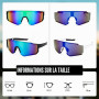 MplehDa Lot de 2 lunettes de soleil polarisées pour homme et femme - Protection UV 400 - Coupe-vent - Protection contre le vent