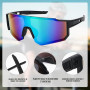 MplehDa Lot de 2 lunettes de soleil polarisées pour homme et femme - Protection UV 400 - Coupe-vent - Protection contre le vent