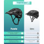 Favoto Casque VTT avec Visière Amovible, Casque de Vélo Homme, M/L | Double coque, boucle magnétique, passe-lunettes. Léger pour