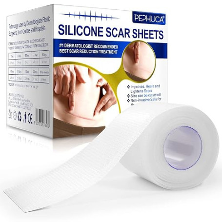 transparent feuilles de cicatrice en silicone pour les cicatrices causées par la césarienne, la chirurgie, les brûlures, les ché