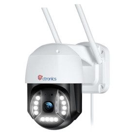 Ctronics 4K 8MP Caméra Surveillance WiFi Extérieure PTZ | 2.4/5Ghz WiFi, Détection Humaine/Véhicule/Animal, Suivi Automatique, C