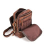 BAIGIO Sac à Bandoulière pour Homme en Cuir véritable, Petit Sacoche Bandoulière, Sac Croisé Vintage, Sacoche Cuir Homme pour Tr