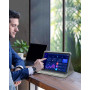 TiMOVO Étui Tablette 9-11 Pouces, Fleur | Rotation 360 Degrés, Avec Poche, Compatible 9-11 Pouces Tablette
