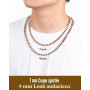 BioMag Collier Chaîne Cubaine en Cuivre Pur Homme Femme,Idée Cadeau | Chaîne Cubaine Longueur 46/51/56/61 cm, Largeur 5/7/9/12 m