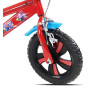 Vélo 12" Spiderman de Marvel/Disney - 1 Frein - Pignon Fixe - Pneus Increvables EVA - Roues Bâtons - Plaque - 2 Stabilisateurs -