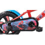 Vélo 12" Spiderman de Marvel/Disney - 1 Frein - Pignon Fixe - Pneus Increvables EVA - Roues Bâtons - Plaque - 2 Stabilisateurs -