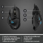 Logitech G G502 HERO Souris Gamer Filaire Haute Performance | Capteur Gaming HERO 25K, 25 600 PPP, RVB, Poids Ajustable, 11 Bout