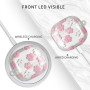 AIIEKZ Compatible avec Coque AirPods 4 2024, Coque en TPU Souple avec Motif Floral pour AirPods 4ème Génération, avec Porte-clés