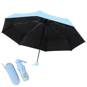 Yoodriy Mini Parapluie Pliant avec Étui, Parapluie de Voyage Compact et Léger, Parapluie de Poche avec Protection UV pour Femmes