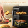 Cosori Air Fryer Turbo Tower 10,8L, 3 Niveaux Cuisson, 6-en-1 | Cuisson Homogène, Design compact, 41% Moins Large que les Double