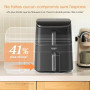 Cosori Air Fryer Turbo Tower 10,8L, 3 Niveaux Cuisson, 6-en-1 | Cuisson Homogène, Design compact, 41% Moins Large que les Double