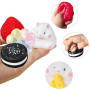 SSKHE 4Pcs Taba Squishy Set, Fraise + Hamster + Chat Paw + Hamster, Fufu Squishy Squishe Toy Squishes Kit pour Le soulagement du