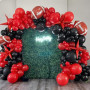 Teselife Arche Ballons Noir et Rouge,119Pièces Kit Guirlande Ballon Matte Noir Rouge Garçon Hommes Femmes Fille Baby Shower Anni