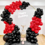 Teselife Arche Ballons Noir et Rouge,119Pièces Kit Guirlande Ballon Matte Noir Rouge Garçon Hommes Femmes Fille Baby Shower Anni