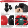 Teselife Arche Ballons Noir et Rouge,119Pièces Kit Guirlande Ballon Matte Noir Rouge Garçon Hommes Femmes Fille Baby Shower Anni