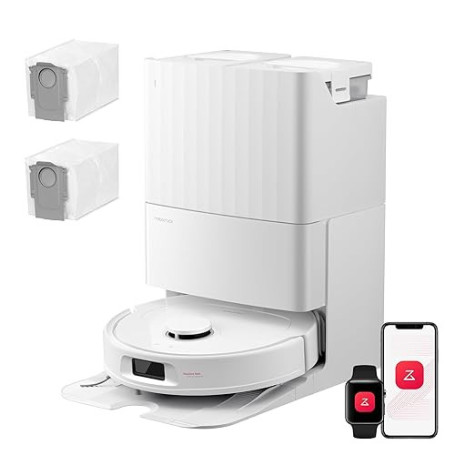 roborock Qrevo S Pro Set Robot Aspirateur Laveur, Anti-enchevêtrements | 18500Pa, 45°C Séchage à l'air Chaud, 75°C Autonettoyant