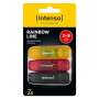 Intenso Clé USB 2.0 3X 8 Go Rainbow Line - Lot de 3 clés USB pour Transfert de données et Sauvegarde, Jaune, Rouge, Noir : Amazo