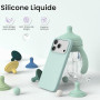 ORNARTO Coque pour iPhone 17 Pro Silicone - Turquoise | en Silicone Liquide, Protection Antichoc Complète, Intérieur Doux en Mic