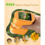 1000X Microscope Enfant Portable Loupe: Microscope NuméRique pour 2.0" IPS Pouces - Cadeau Fille 4-12 Ans Garcon Fille - Mini Ma