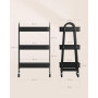 SONGMICS Desserte à roulettes en Acier, à 3 Niveaux, 45 x 31 x 77,5 cm | Chariot de Rangement, Étagère Cuisine, pour Salle de Ba