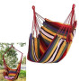 Alomejor Chaise Hamac,Pliable et Rayures colorées,Balançoire D'intérieur,Suspension par Corde Portable for Chambre à Coucher Adu