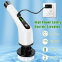 OSDUE Electrique Nettoyage Rotative, Brosse de Nettoyage Electrique, sans Fil avec 7 Têtes Brosse, Remplaçables Poignée d'extens