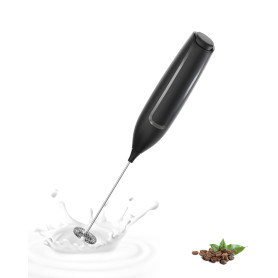 Mousseur à Lait électrique, Mini Fouet en Acier Inoxydable, Moteur Extra Fort et Alimenté pour Café/Café au Lait/Cappuccino/Choc
