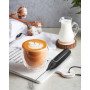 Mousseur à Lait électrique, Mini Fouet en Acier Inoxydable, Moteur Extra Fort et Alimenté pour Café/Café au Lait/Cappuccino/Choc