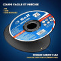 S&R Disque à tronçonner 125 Metal Fer Acier Inox Aluminium. Disque Meuleuse | Lot de 15 disques - Extra fin 1mm - Meuleuse 125 m