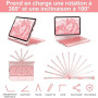 aMZCaSE Clavier pour iPad 10/11 Ème Gen(10.9Pouces 2022/11 A16 2025) avec Housse de Protection Rotative à 360° Porte-Stylet étui