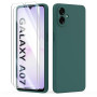 binandteam Coque pour Samsung Galaxy A07 4G (6.7") avec 2 Verre Trempé Protection écran,Housse Liquide Souple en Silicone TPU An